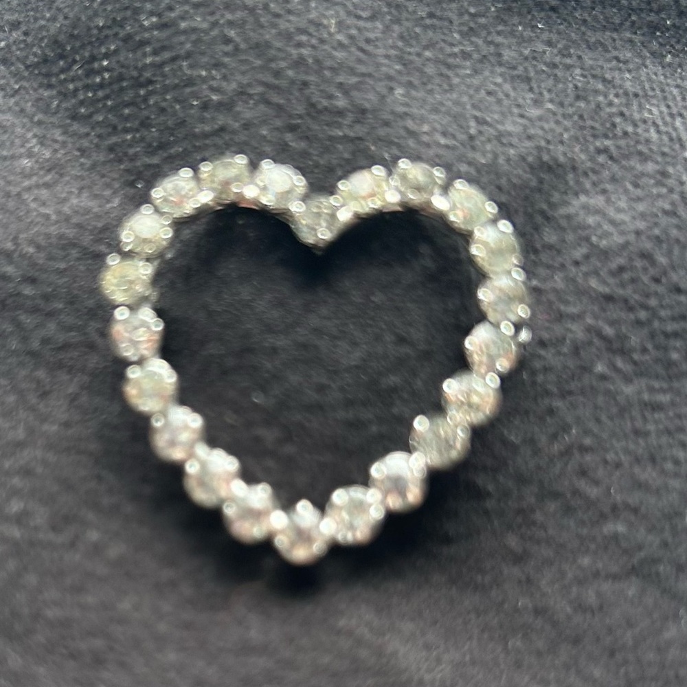 Rhinestone heart pin